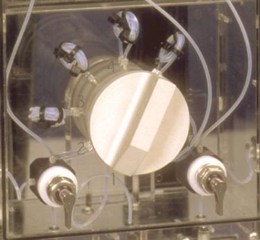 8 way reaction valve for chemical quench flow