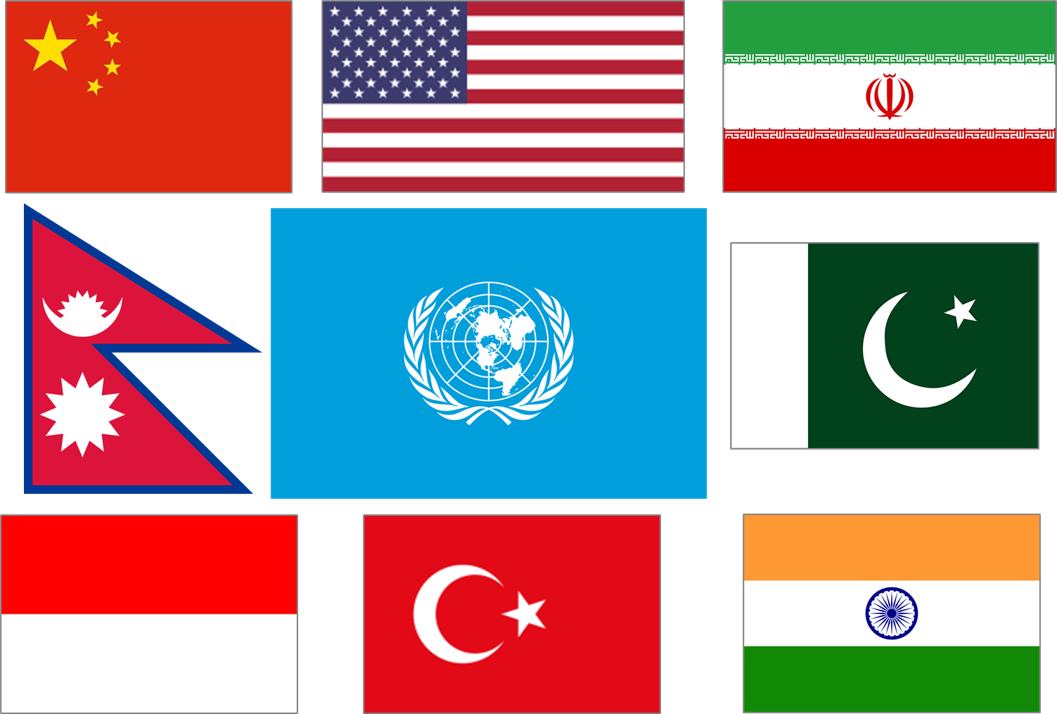 UN flags