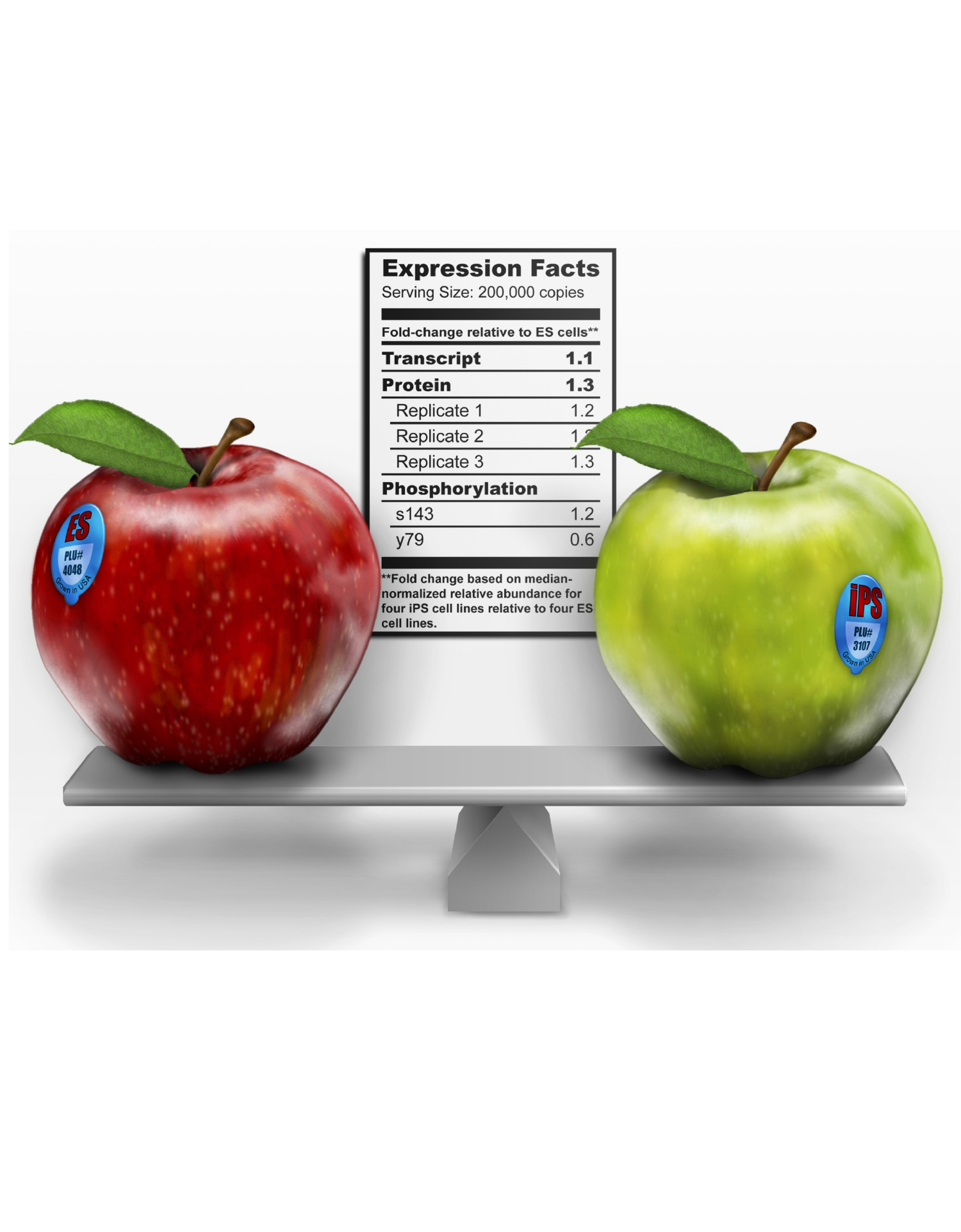 iPS balance illustrated with apples.