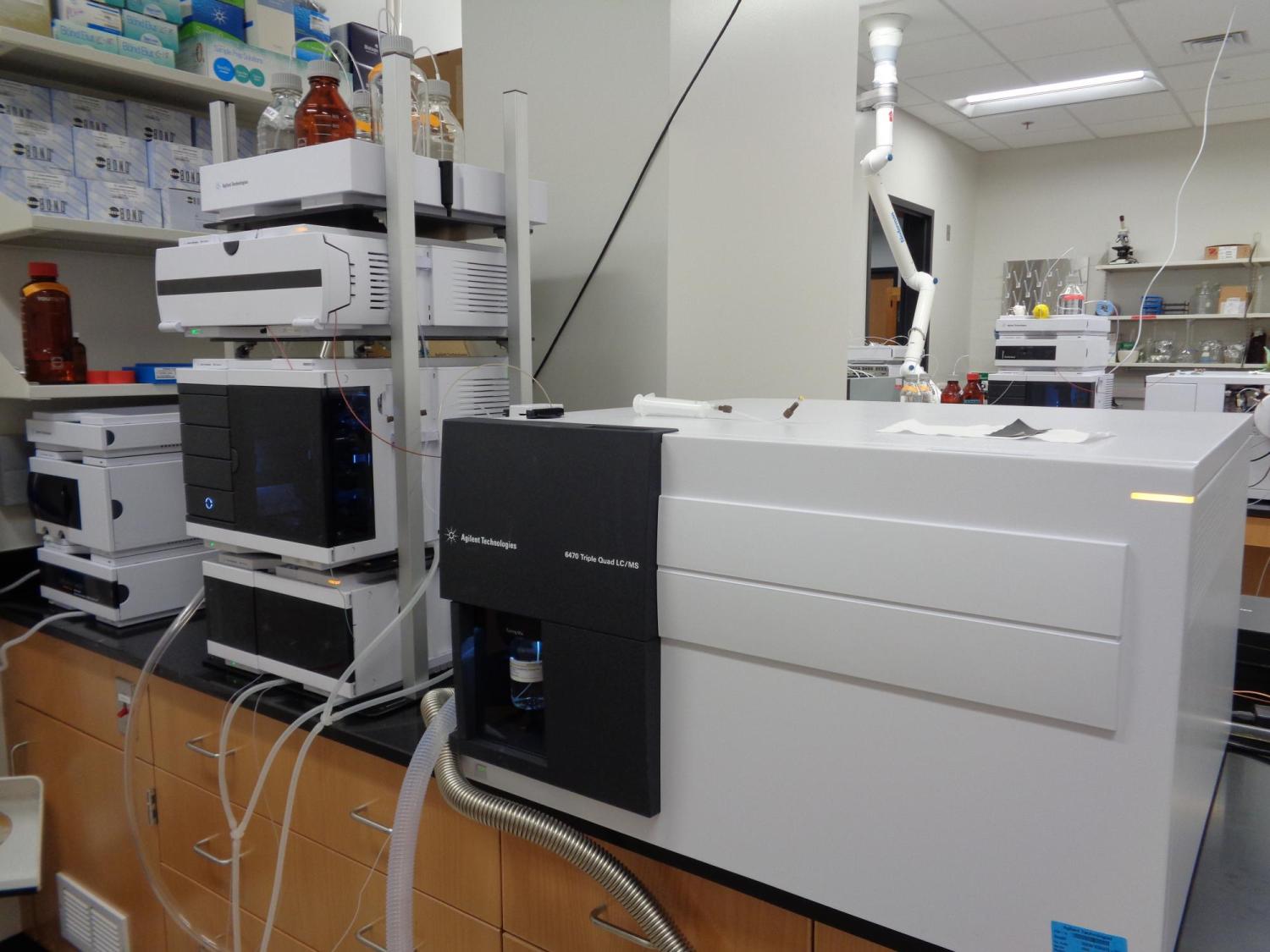 Liquid chromatography triple quadrupole mass spectrometry