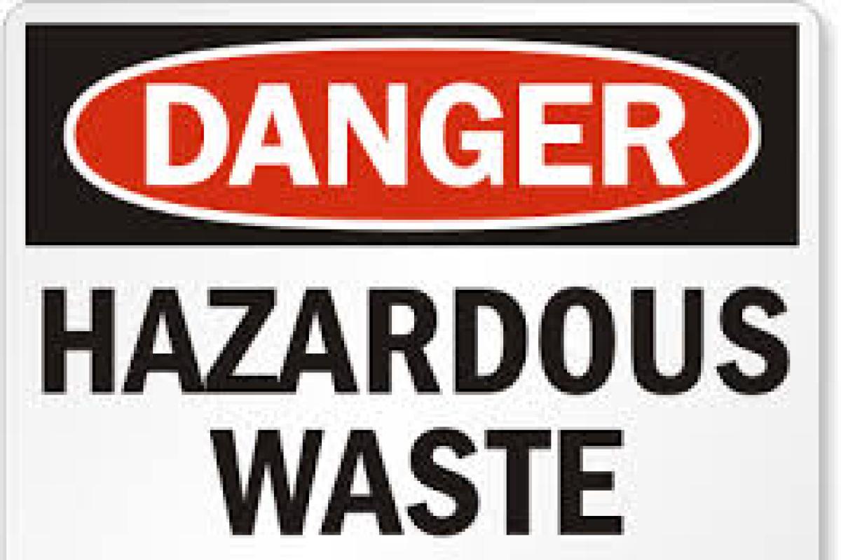 Danger, hazardous waste sign