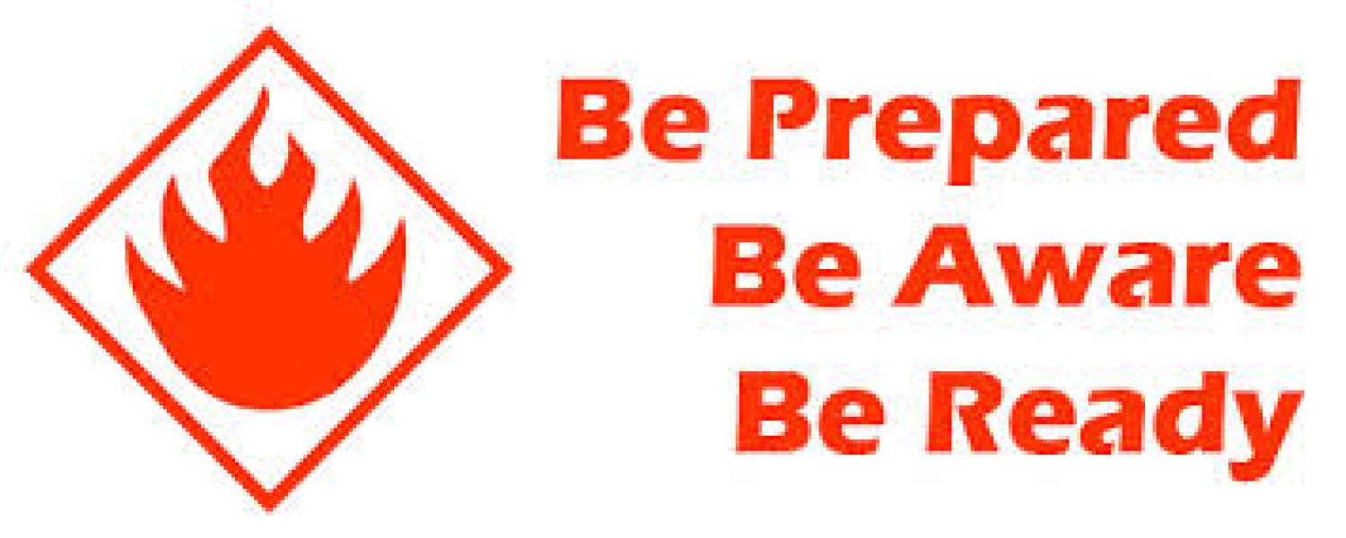 Fire preparedness sign