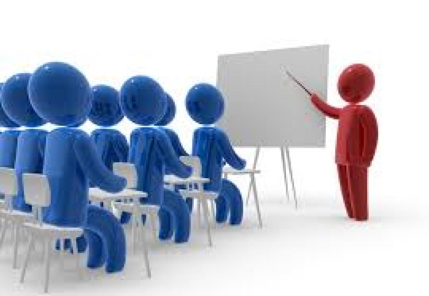 Icon of figure teaching other figures