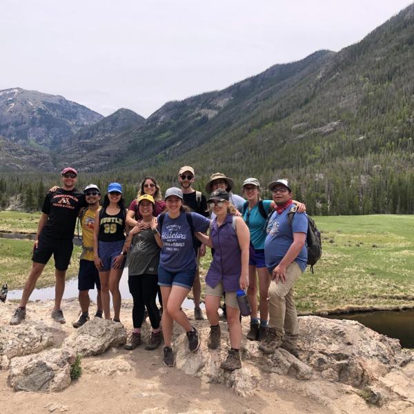 2022 RMNP hike at lab retreat in Grand Lake, CO