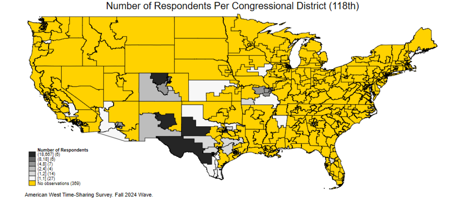 2024 Fall Number of Respondents By Congressional District