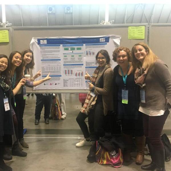 Proud students presenting at ASHA