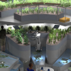 Robotic feature in the SIRONA cut-away view. Aesthetics and space for recreation and communal living are core to the design concept.