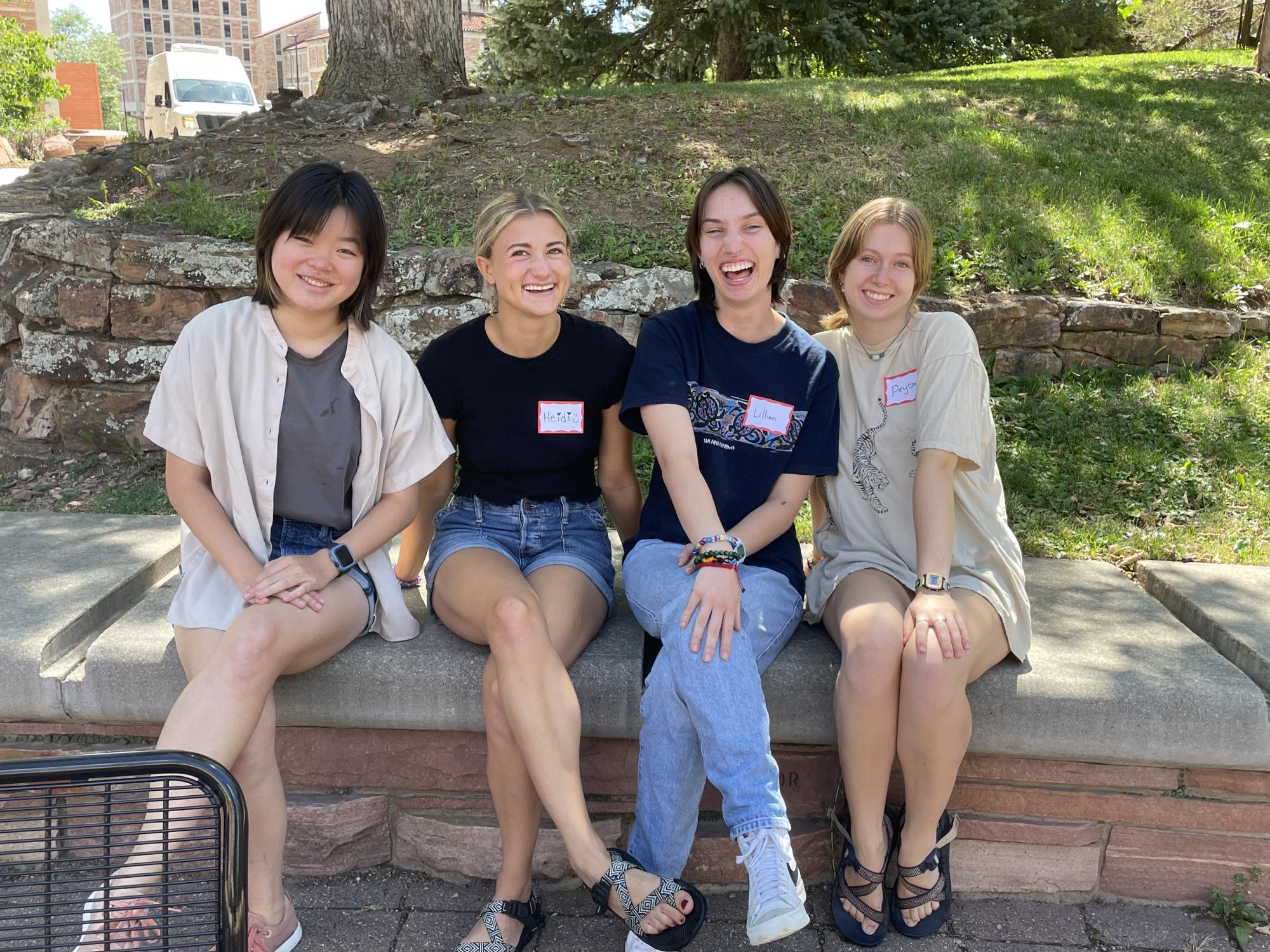 Students smiling