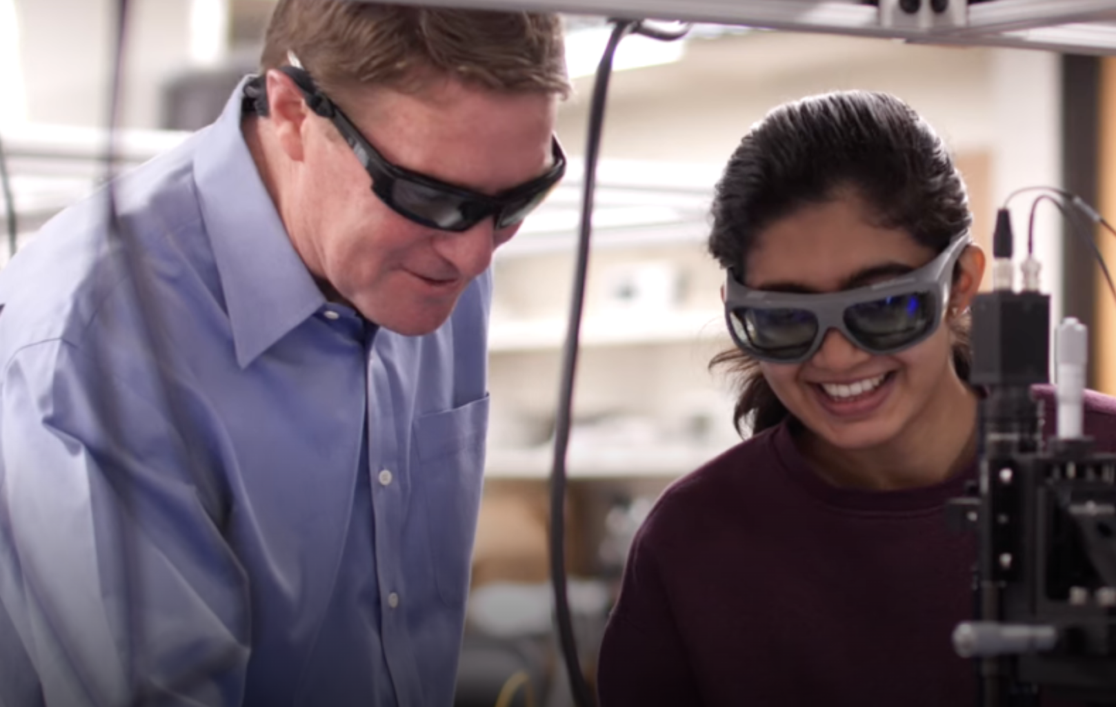 Prof Diddams and Pooja