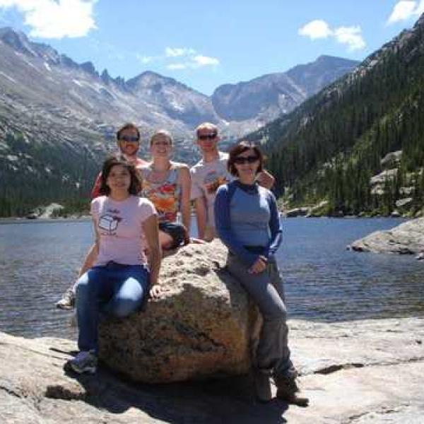 Group hiking trip at Mills Lake in Rocky Mountain National Park (August, 2010)