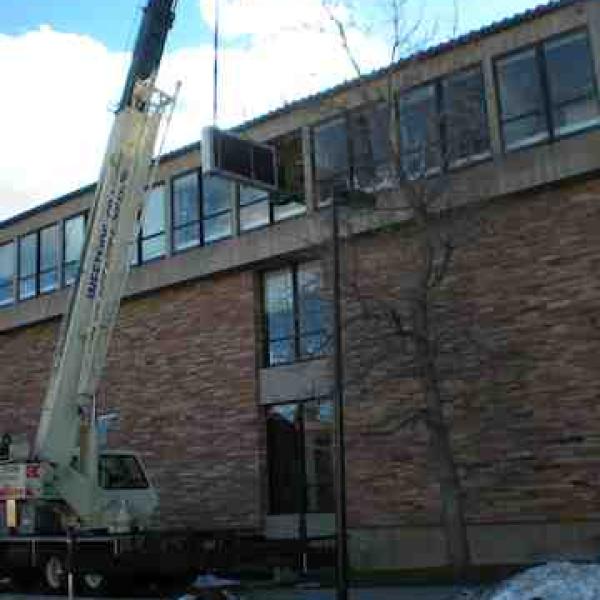 Transport and installation of the laser tables into the laser lab (January, 2011)