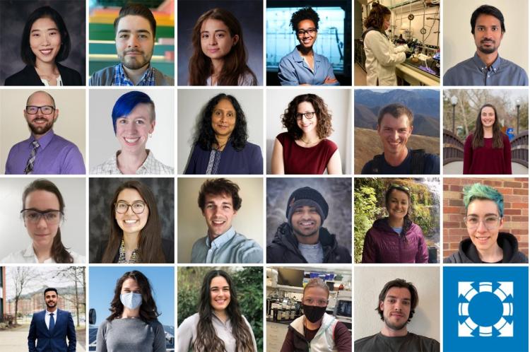 Photos of NREL's graduate student researchers in 2021, featuring Allison and Maria from our group.