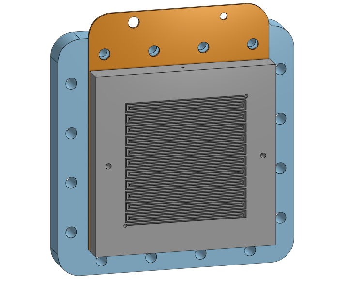 A 3D image of an electrochemical reactor