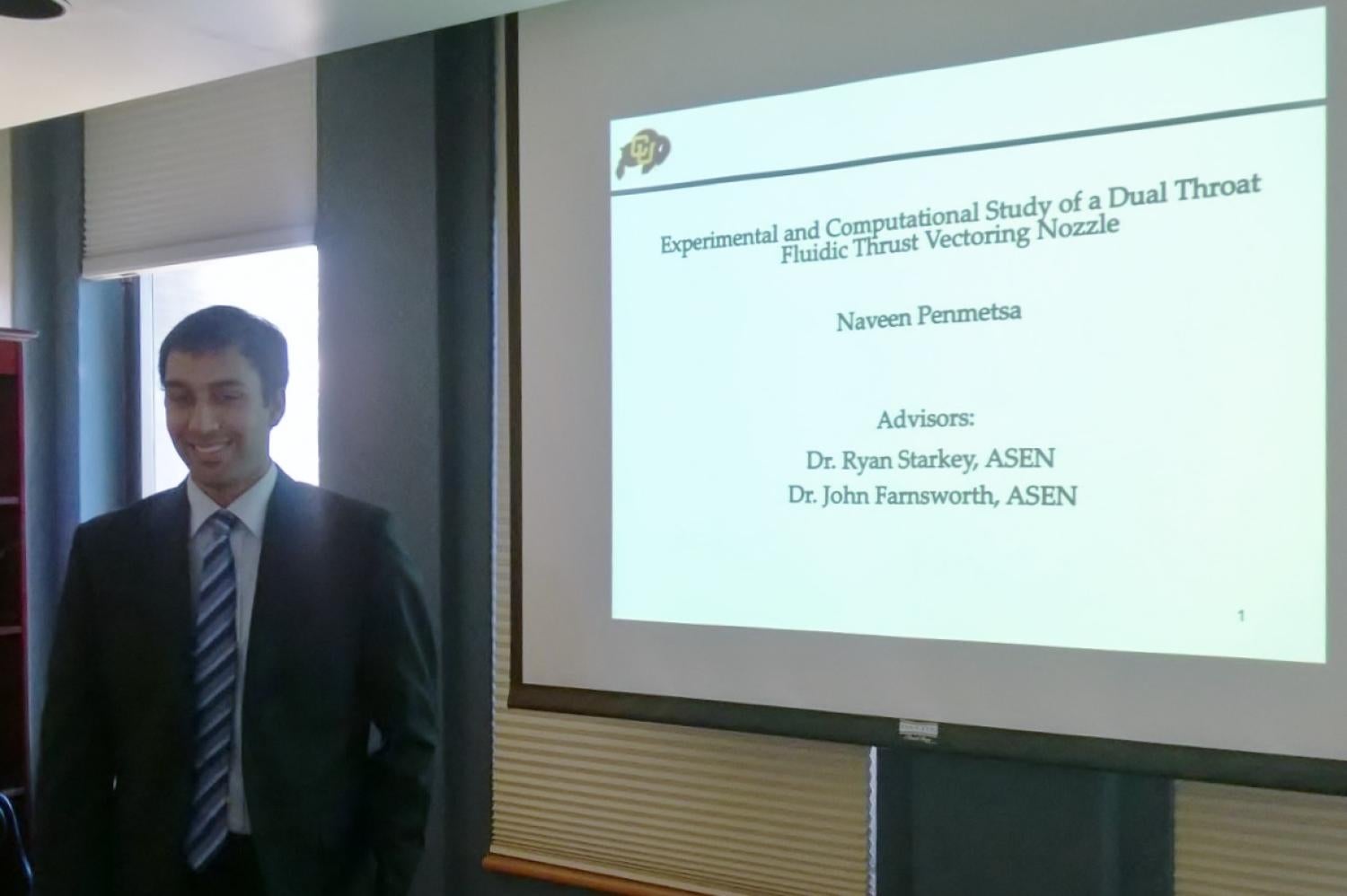 Naveen Penmetsa at MS Thesis Defense
