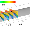SPIV measurements of the flow field associated with stall flutter on the flexible wing