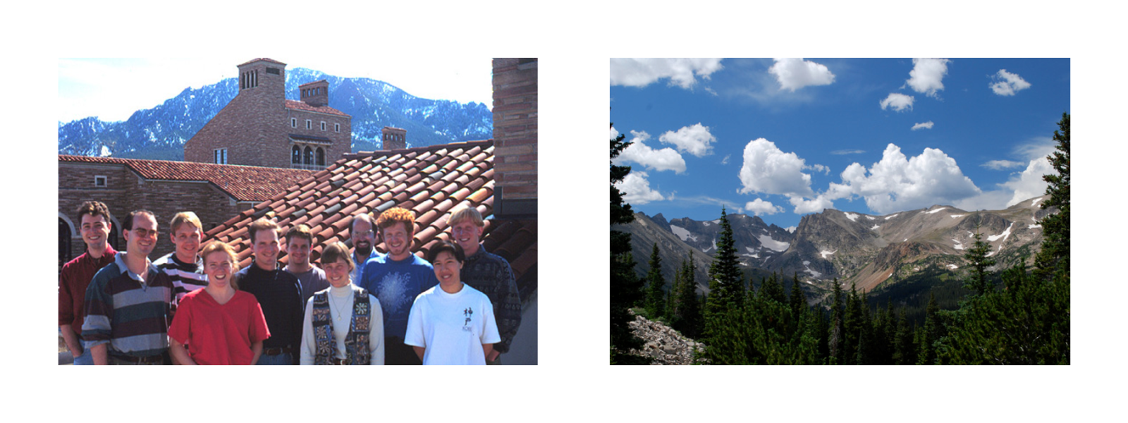 Falke lab members and a view of the mountains