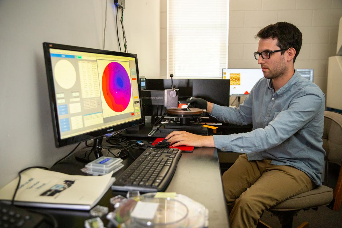 Michael Collings at 4PP; 4-Point Prober, Thin Film Resistivity