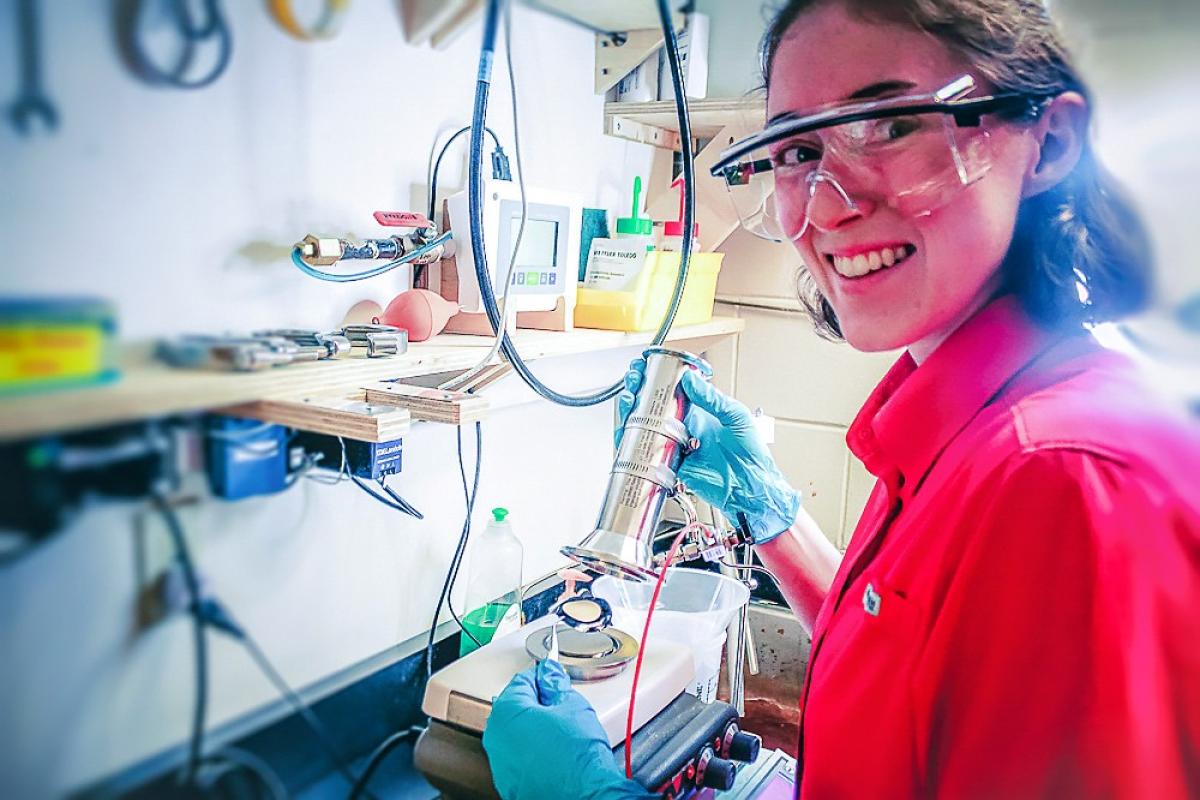 Olivia McIntee at Membrane Gas-Permeation & Desalination Test