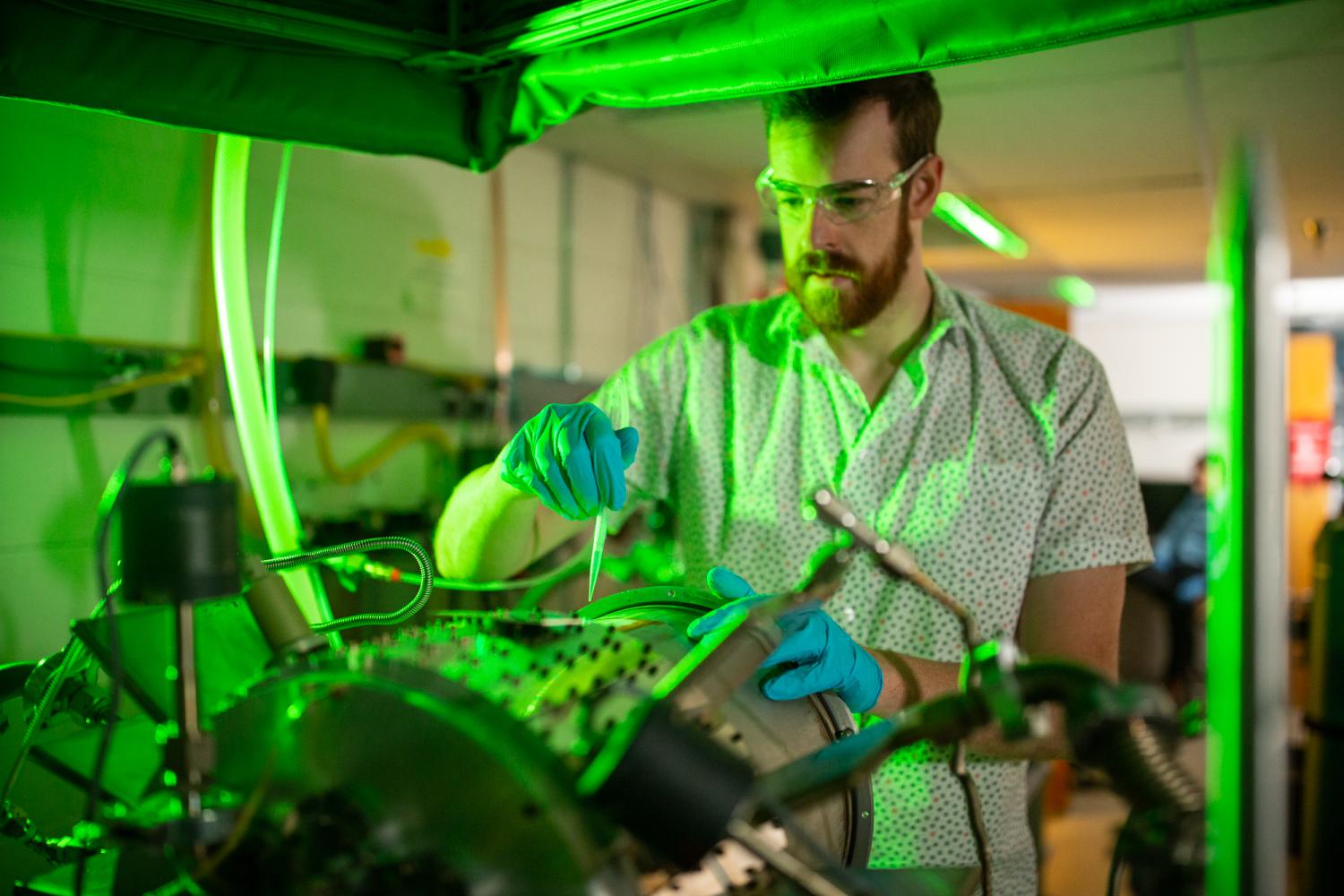 Brian Welch in the Laboratory with Roll-to-Roll ALD, MLD Reactor; University of Colorado at Boulder, Steven M. George Research Group
