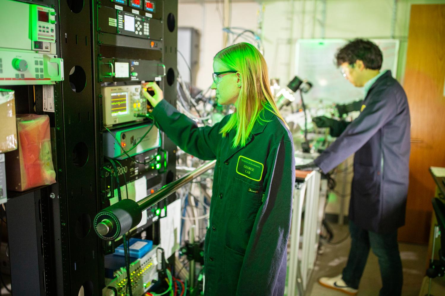Jessica Murdzek & Taewook Nam at PVD; Physical Vapor Deposition Chamber