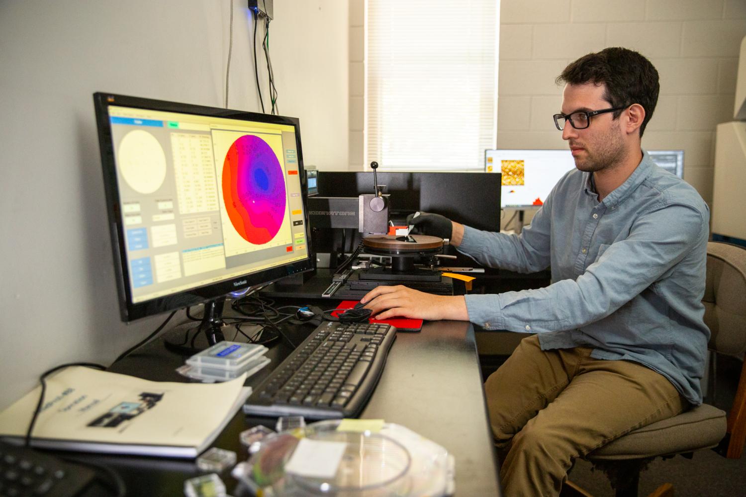 Michael Collings at 4PP; 4-Point Prober, Thin Film Resistivity