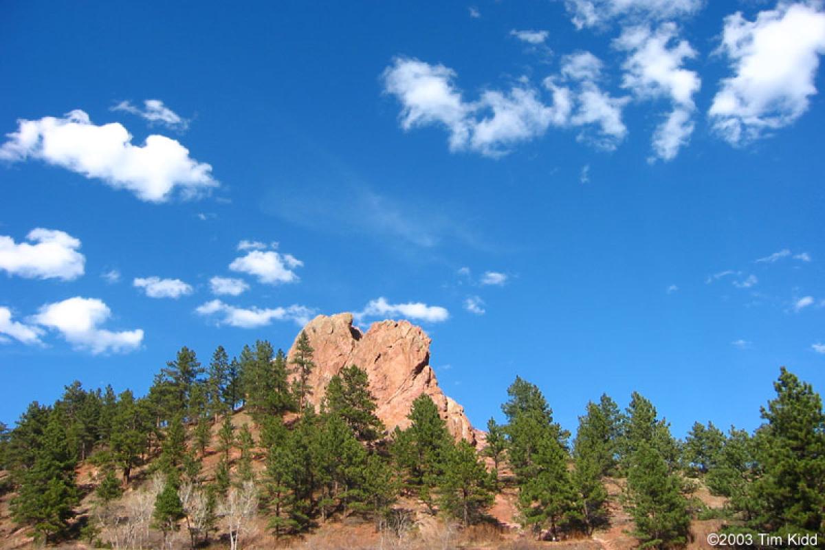 View from foothills of boulder