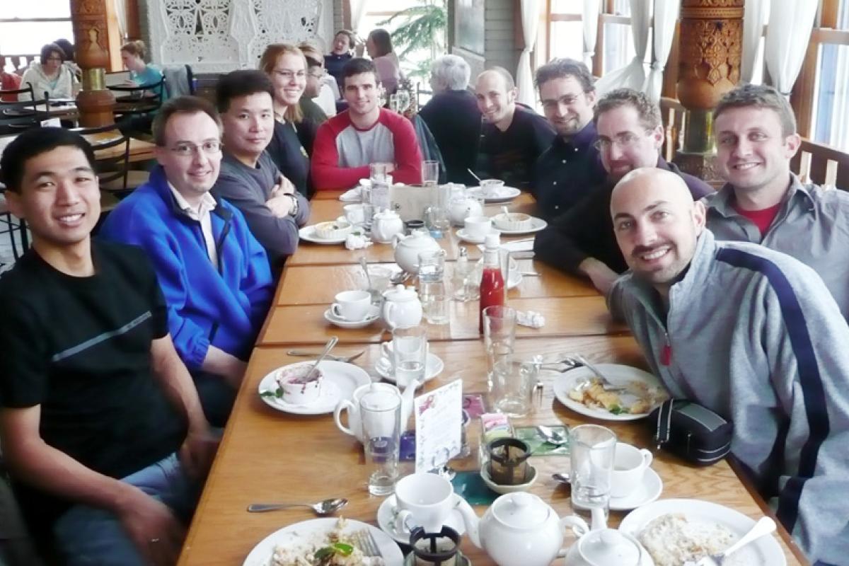 The group eating lunch
