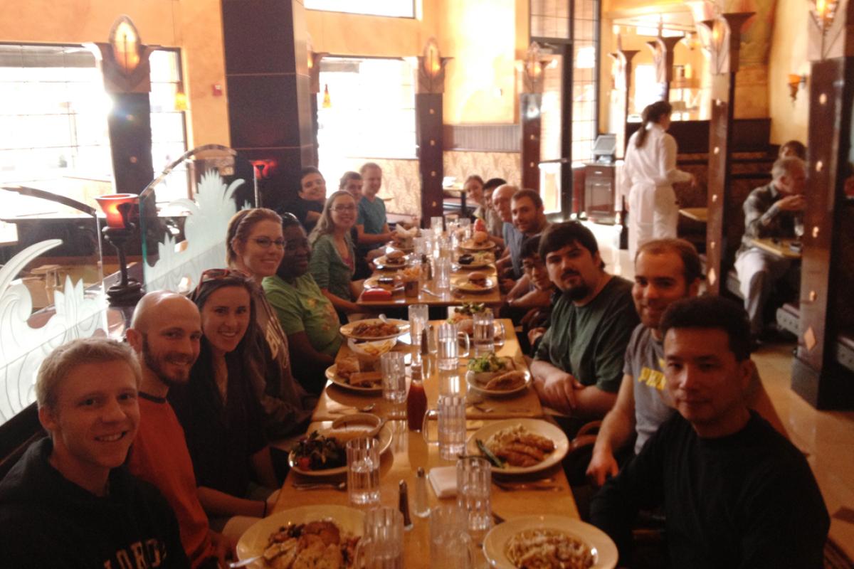 Group eating lunch