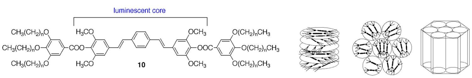 Diagram describing thermotropic LC systems