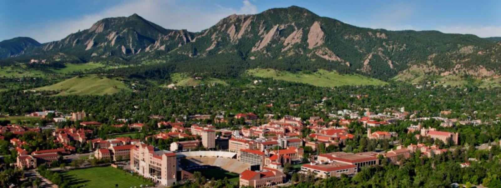 CU Boulder aerial view