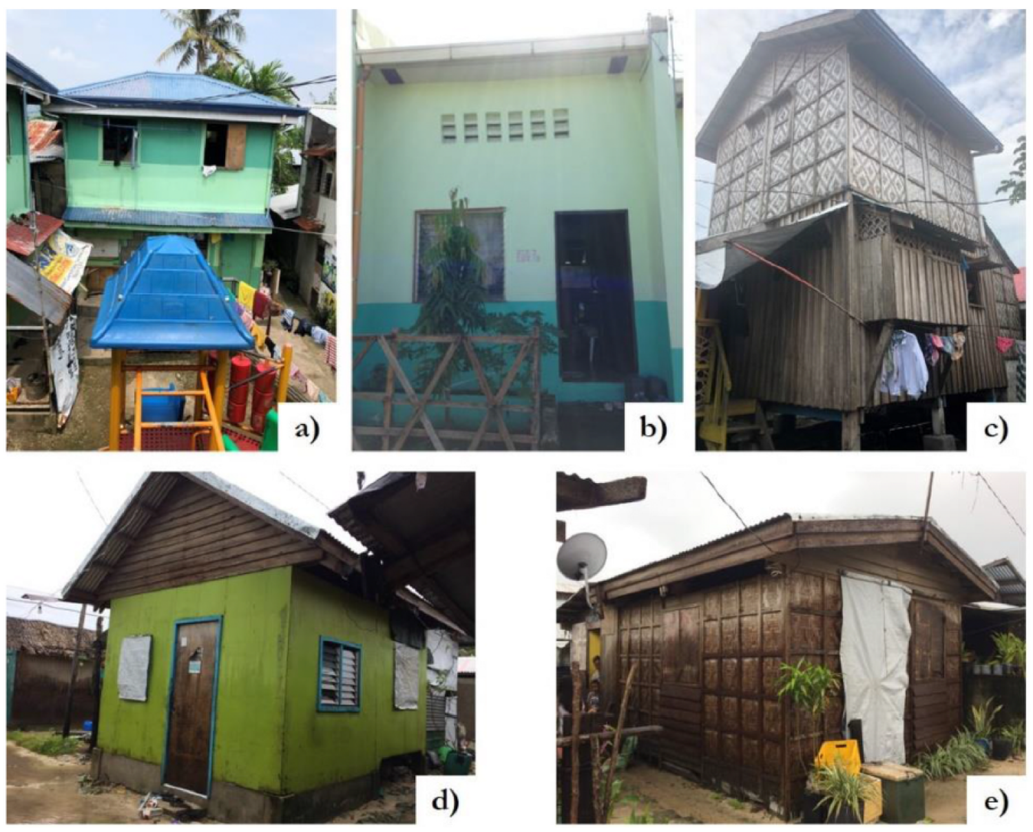 photos of the studied houses