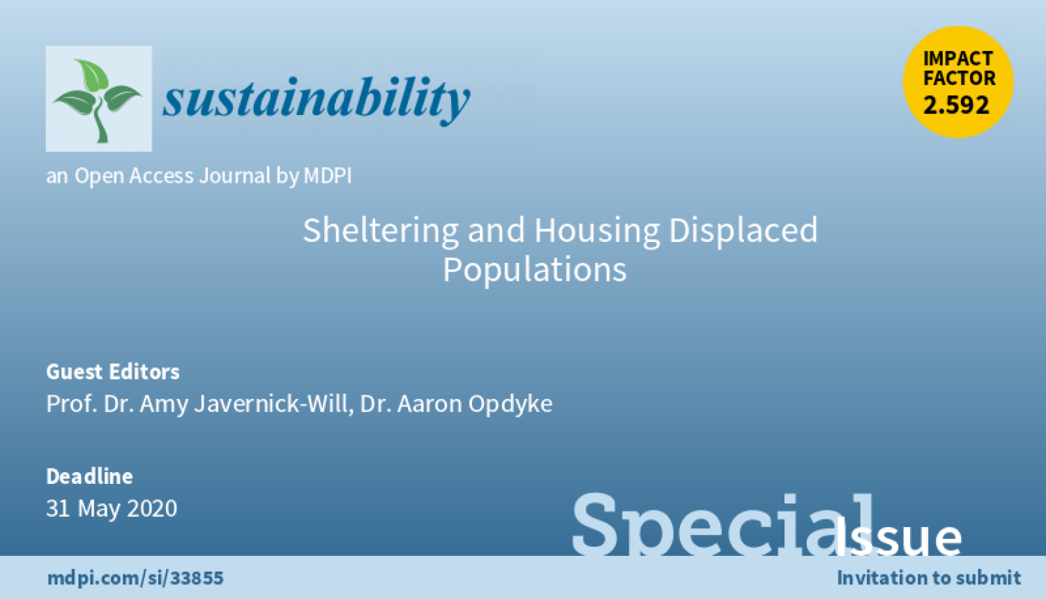 Image of Special Issue Invitation for Sustainability journal