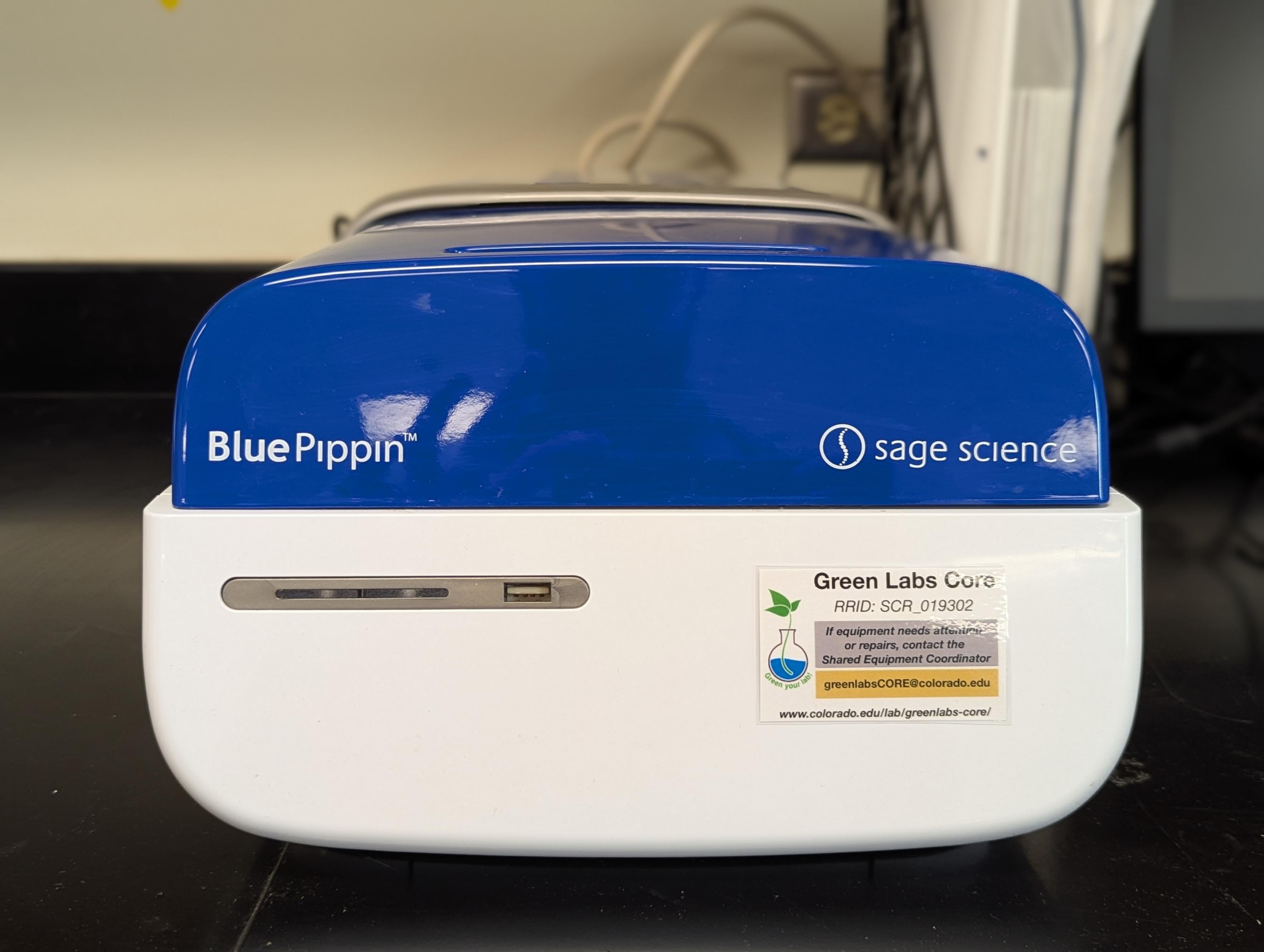 The Blue Pippin (located in Ramaley C335) is used for library size selection.