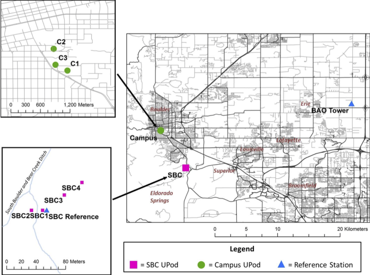 Figure shows Pods were distributed all over Boulder for this project