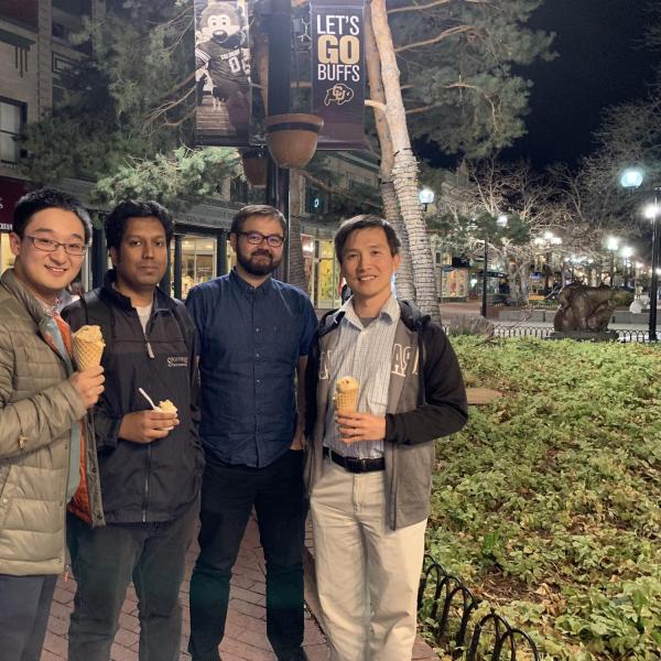 201810 - Ice cream celebration from Fior Gelato - Roger, Ratul, Casey, Hanh-Phuc