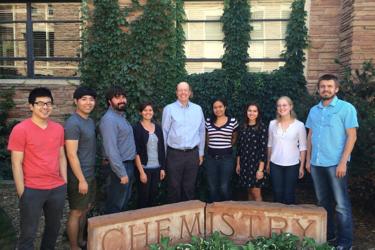 Jonas Group in front of Chemistry building
