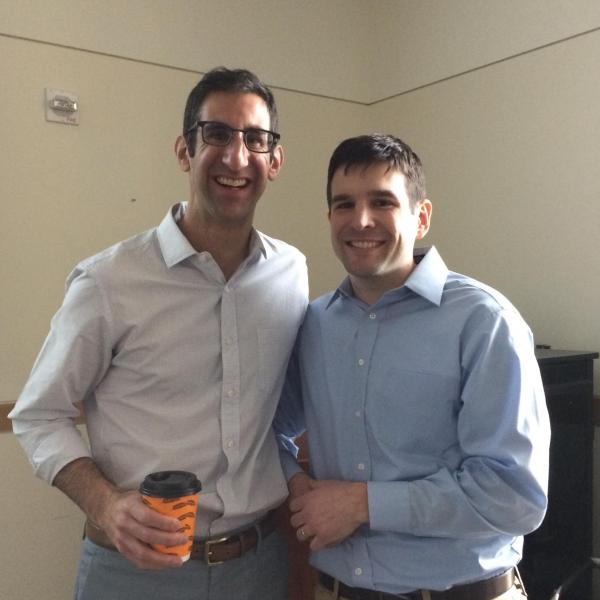 Joel and Joe before his defense.