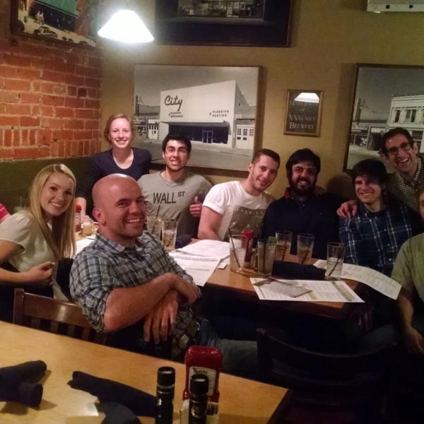 Happy hour with Pfaendtner lab.