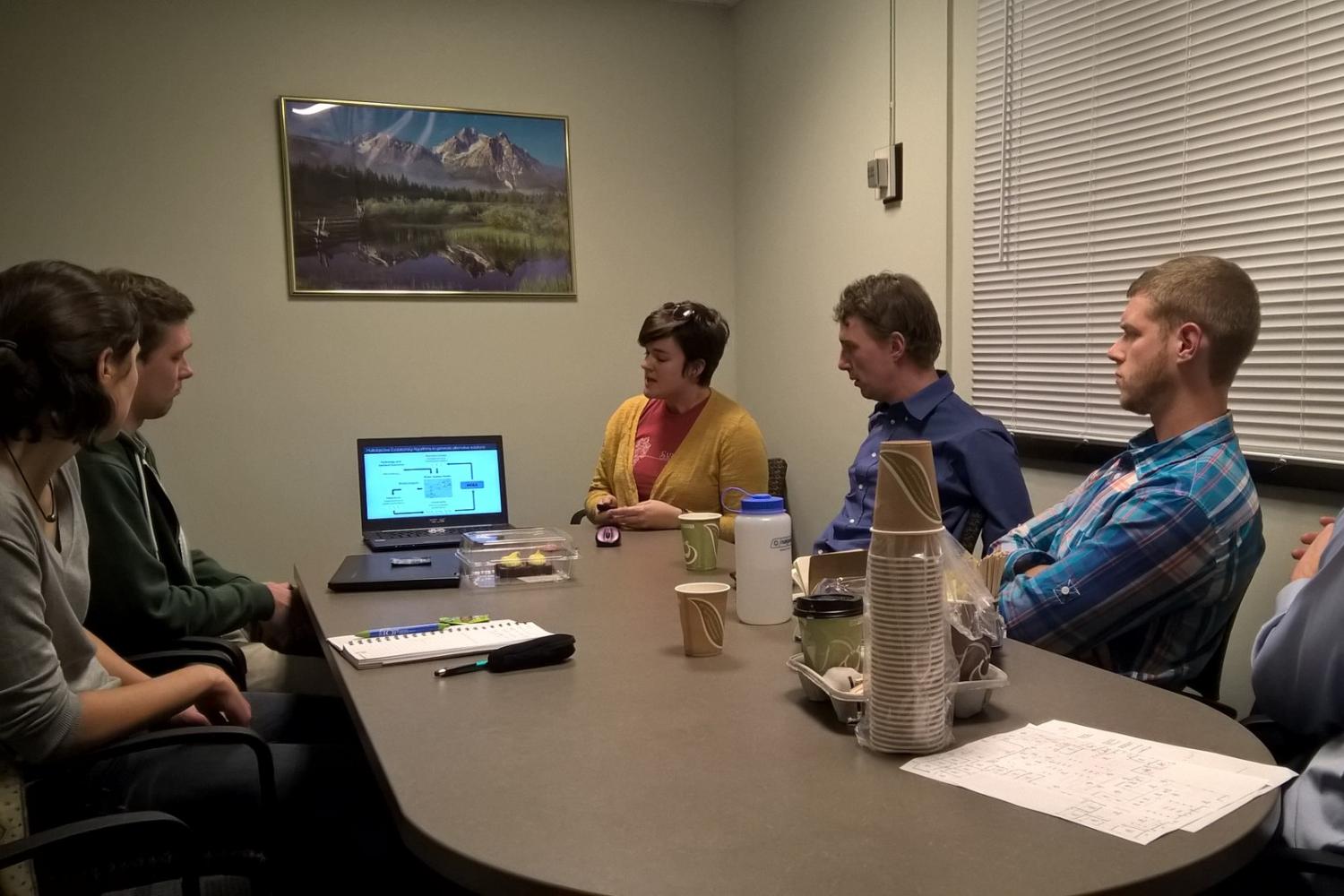 Practicing a presentation with Rebecca Smith