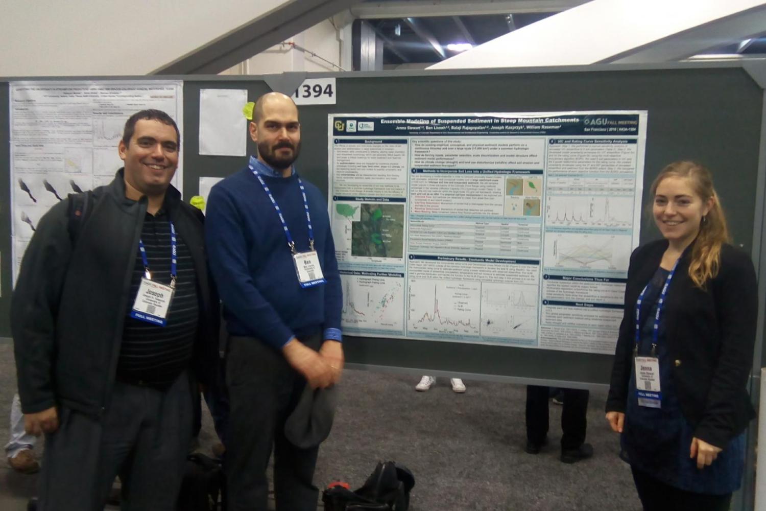 Prof. Ben Livneh, Prof. Joe Kasprzyk and Jenna Stewart