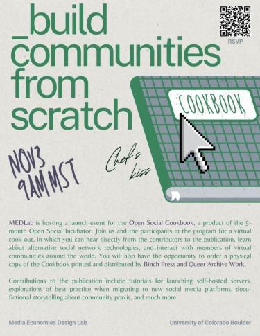 Open Social Cookbook launch party poster