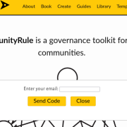 Screenshot of CommunityRule showing login instructions