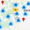 Map of Colorado co-ops from ColoradoCoops.info