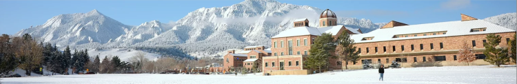 Leeds business building and the mountains covered in snow