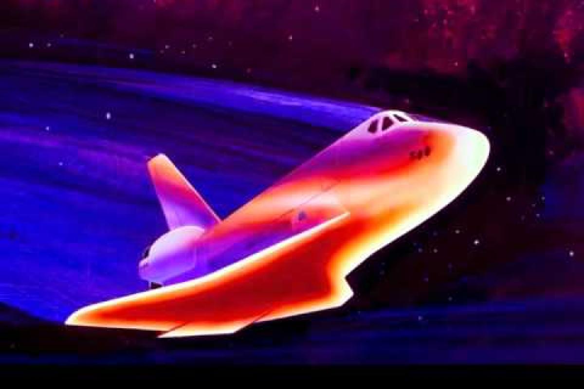 Space Shuttle in plasma-generating flows