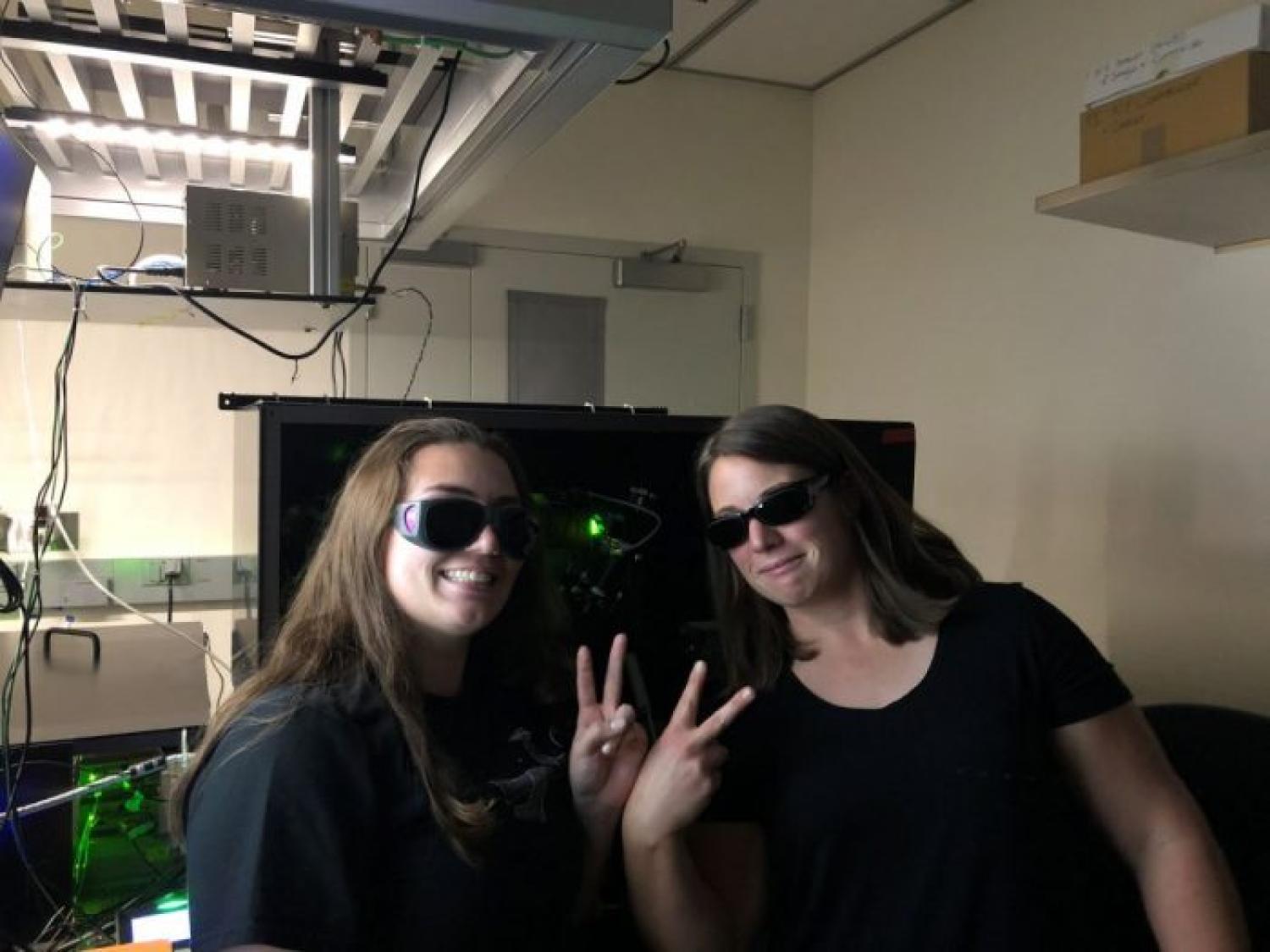 Erin and Leah at Janelia.