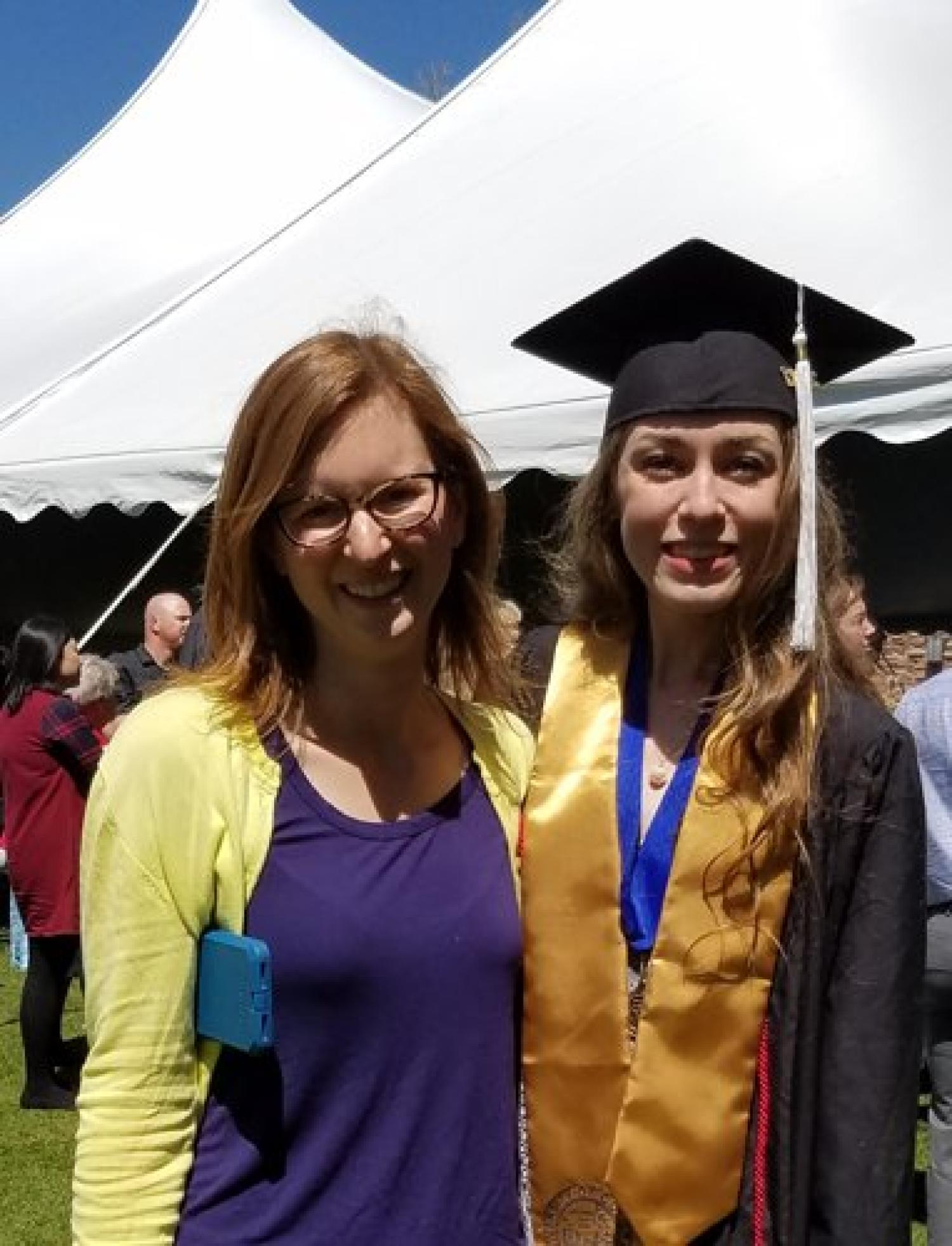 Hannah and Molly at Hannah's graduation