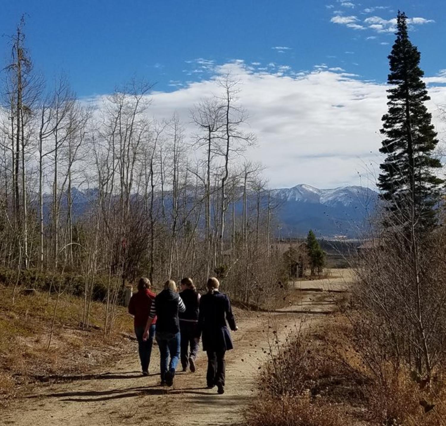 Walking to talks at the Biochemistry Retreat!