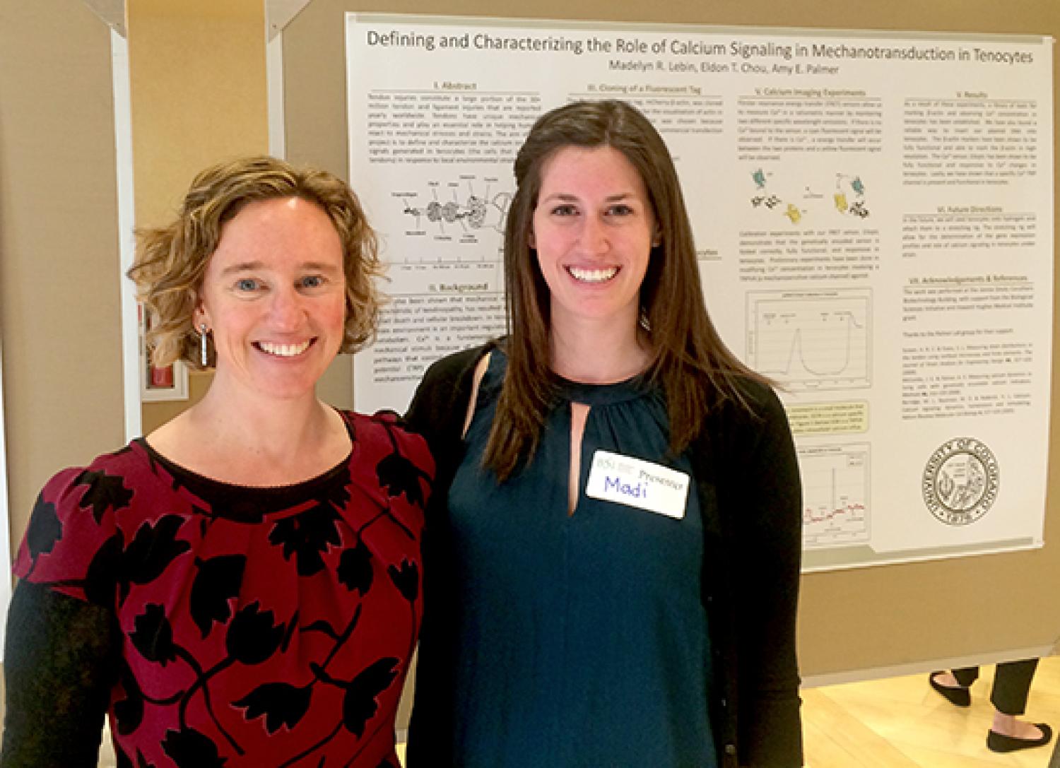 Amy and Madi at Madi's poster session.