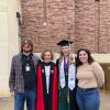 Logan, Amy, Caitlyn, and Erin after Caitlyn's biochemistry graduation ceremony.